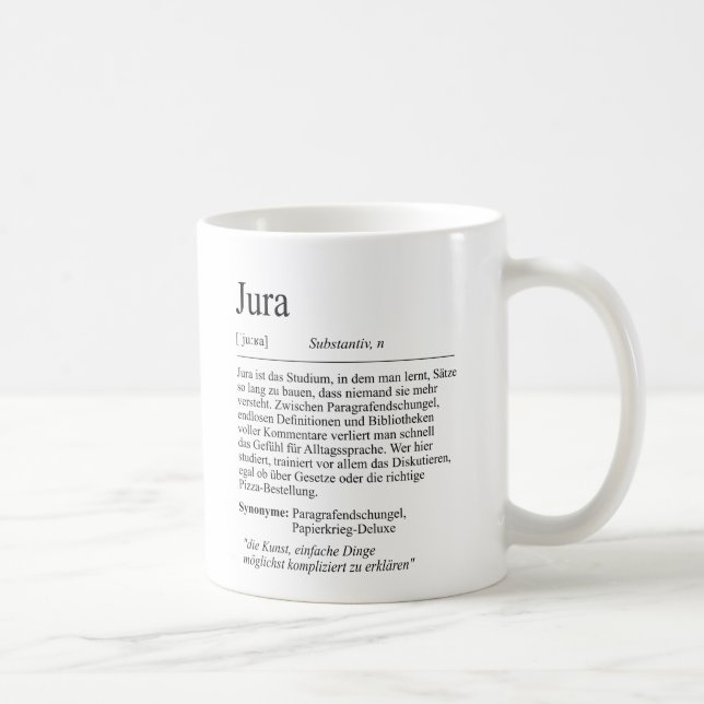 Mug Un cadeau d'étudiant "Droit" (Droite)