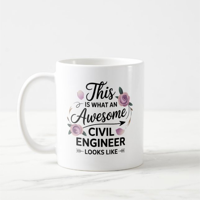 Mug Un cadeau génial pour ingénieur civil pour femmes (Gauche)