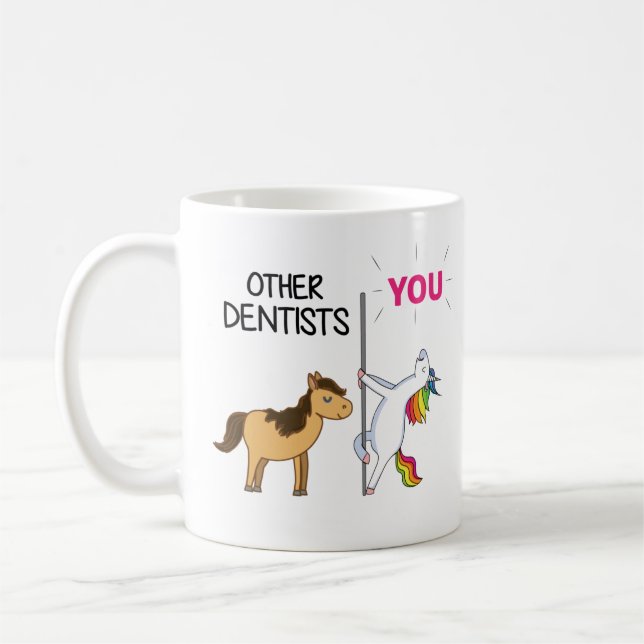 Mug Un Cadeau Unicorne Awesome Pour dentiste (Gauche)