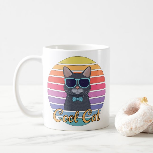 Mug Un chat Cool (Avec donut)