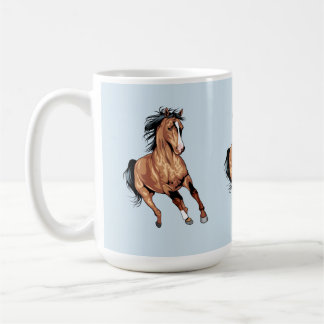 Mug un cheval courant de forêt