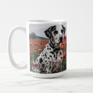 Mug Un Chien De Dalmation Très Beau Dans Le Champ De P