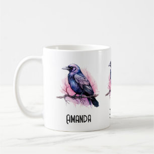 Mug Un Corbeau noir sur une branche