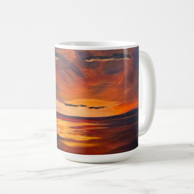Mug Un coucher de soleil à San Diego, Original par Gar (Devant droit)