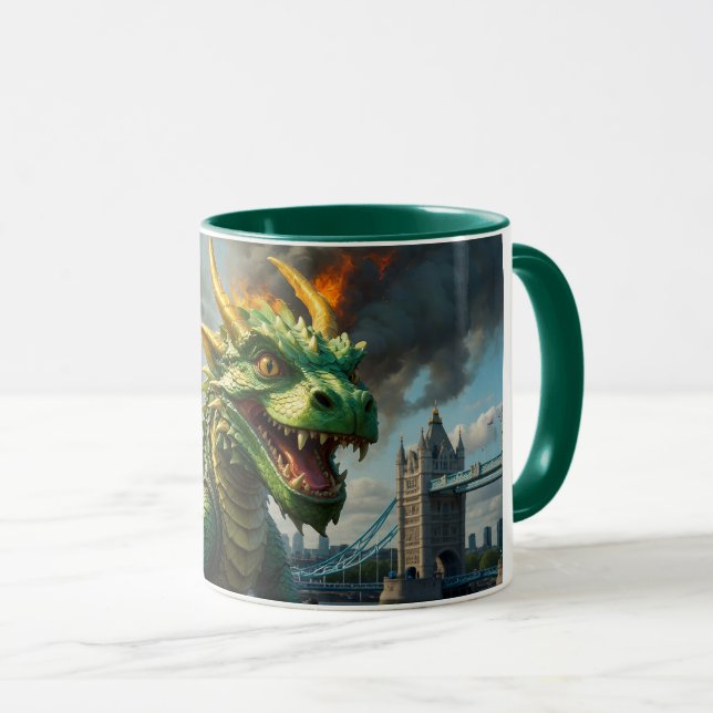 Mug Un dragon gallois vert terrorisait Londres (Devant droit)