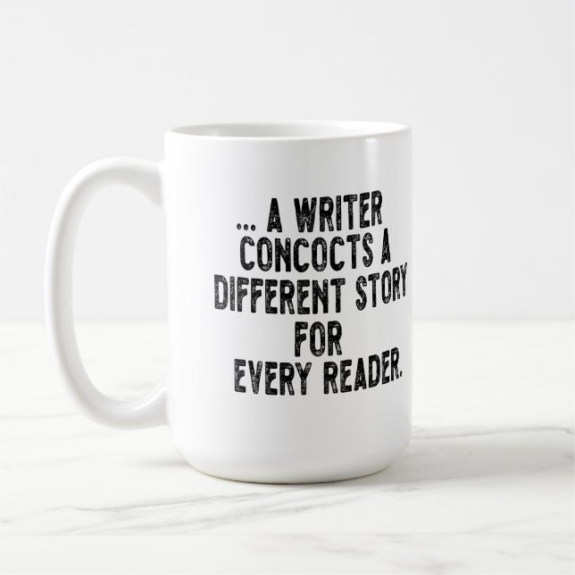 Mug un écrivain concocte une histoire différente pour  (Gauche)
