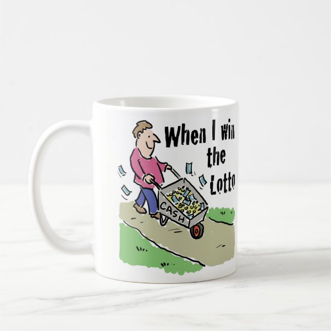Mug Un homme de design gagnant de loterie avec le rang (Gauche)