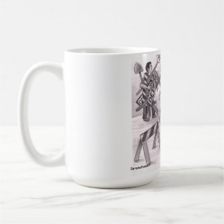 Mug Un homme en colère pointant un doigt vers un autre