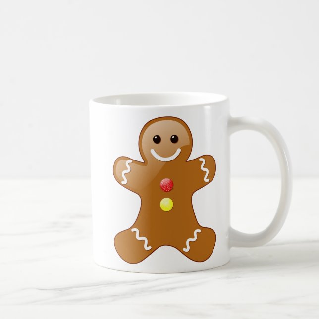 Mug Un homme en pain d'épices avec des boutons de bonb (Droite)