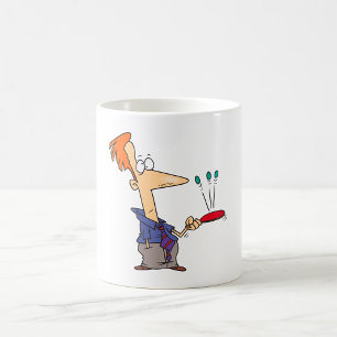 Mug Un Homme Qui Tire Des Boules Sur Une Chauve