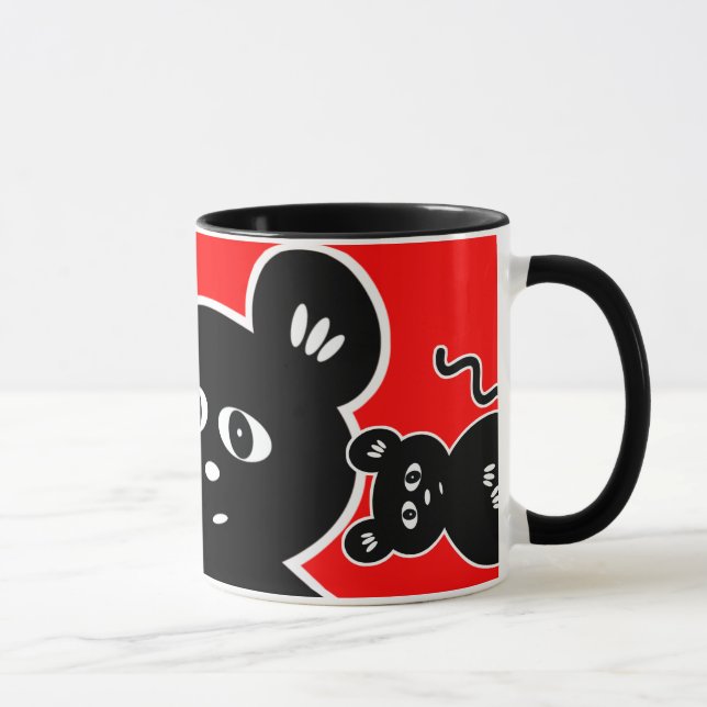 Mug Un jeu de bande dessinée de chat et de souris (Droite)