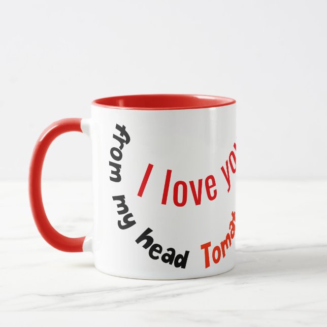Mug Un jeu de tomates positif - Des tomates de ma tête (Gauche)
