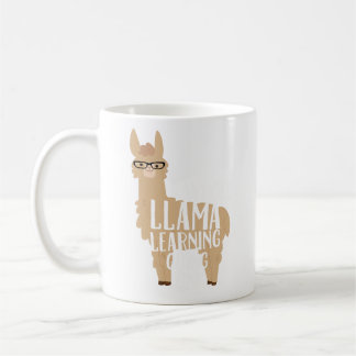 Mug Un lama entier apprenant aller sur des professeurs