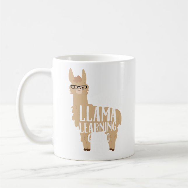 Mug Un lama entier apprenant aller sur des professeurs (Gauche)