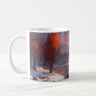 Mug un magnifique et magique paysage hivernal