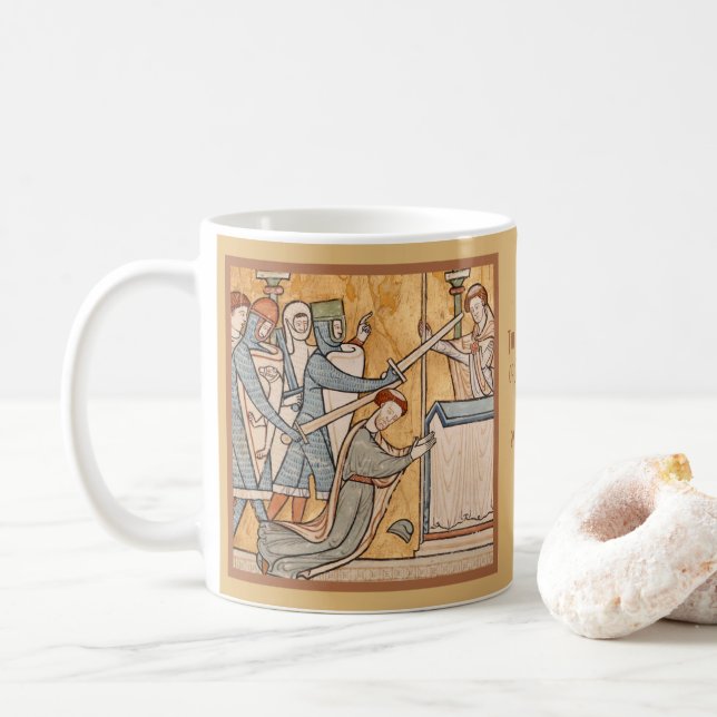 Mug Un martyre précoce de saint Thomas Becket en art (Avec donut)