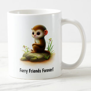Mug Un mignon café-Singe Peint en 3D Écureuil