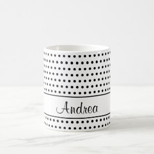Mug Un Modèle Pour Votre Nom, Points Noirs Sur Blanc