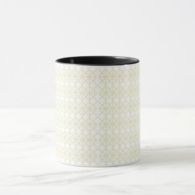 Mug un motif géométrique blanc et or (Centre)