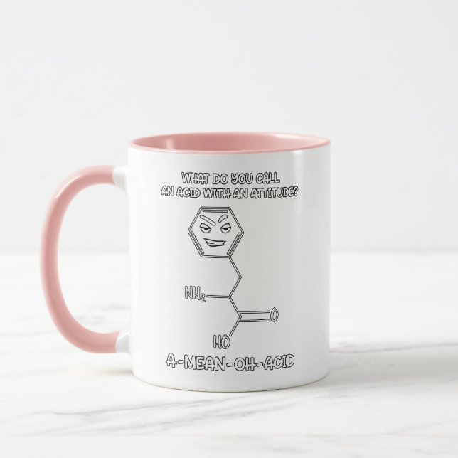 Mug Un-Moyen-Oh-Acide acide d'attitude de la Science (Gauche)