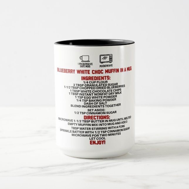 Mug Un Muffin De Choco Blanc De Gift/Blueberry Parfait (Centre)