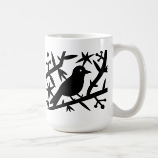 Mug Un oiseau dans un arbre pensant à un ver