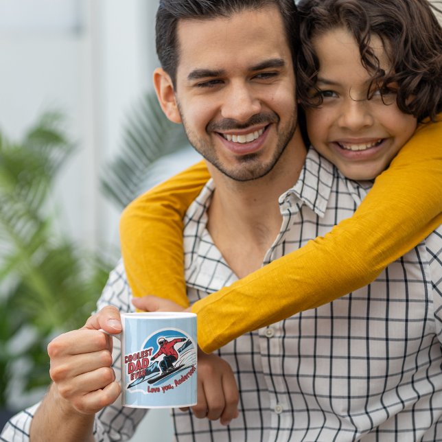 Mug Un papa le plus frais jamais Snowboard Musique (Let dad know how cool he is with this, "Coolest Dad Ever" personalized mug! )