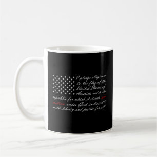 Mug Un Pays Promet D'Allégeance Drapeau Américain