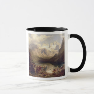Mug Un paysage alpin étendu de lac, 1862 (huile sur c