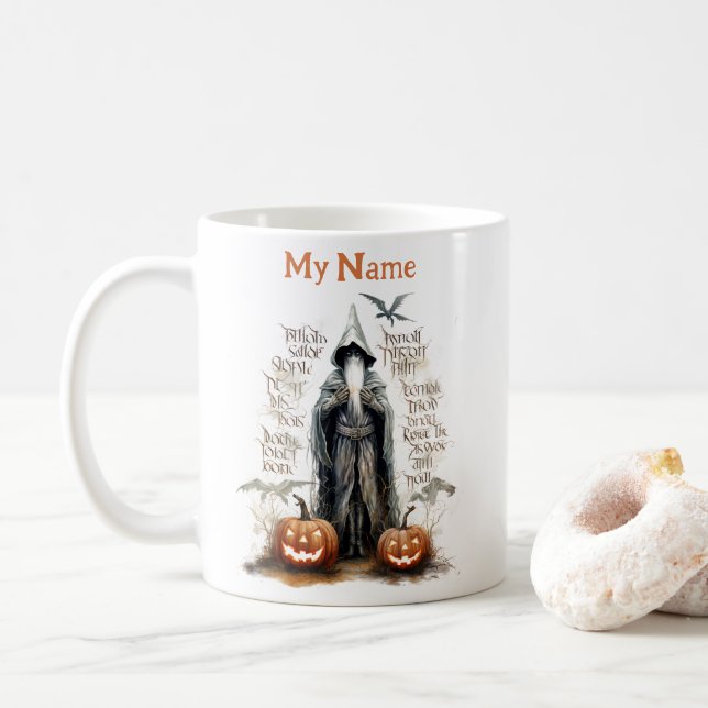 Mug Un petit assistant de gnomo : Halloween Coupe pers (Avec donut)