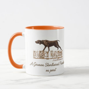 Mug Un pointeur allemand à courte portée sur le point