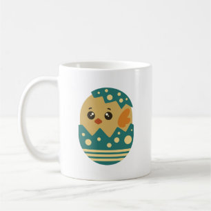 Mug Un poussin qui sort d'un oeuf coloré