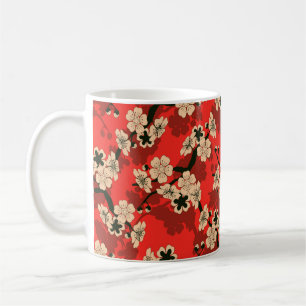 Mug un tuile sans soudure de style japonais avec ceris