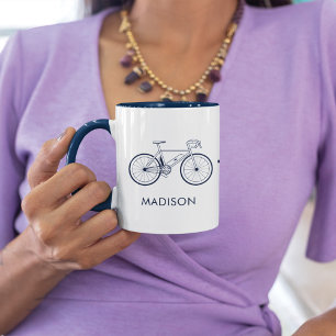 Mug Un Vélo E Personnalisé Me Rend Heureux Gag Cyclist