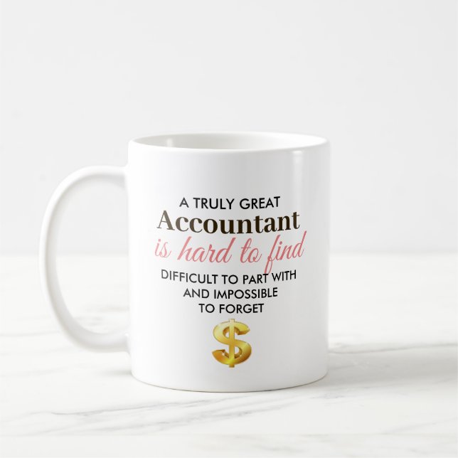 Mug Un vrai grand comptable - Nom personnalisé (Gauche)