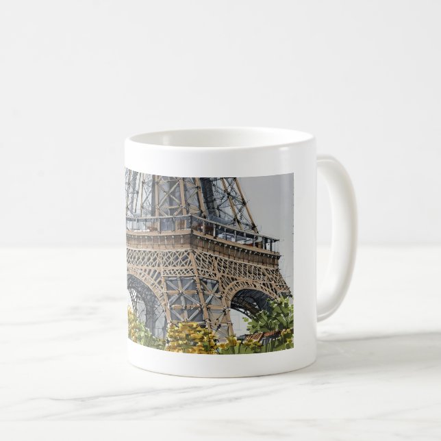Mug Under the Eiffel Tower – Hand-Drawn Sketch Art (Devant droit)