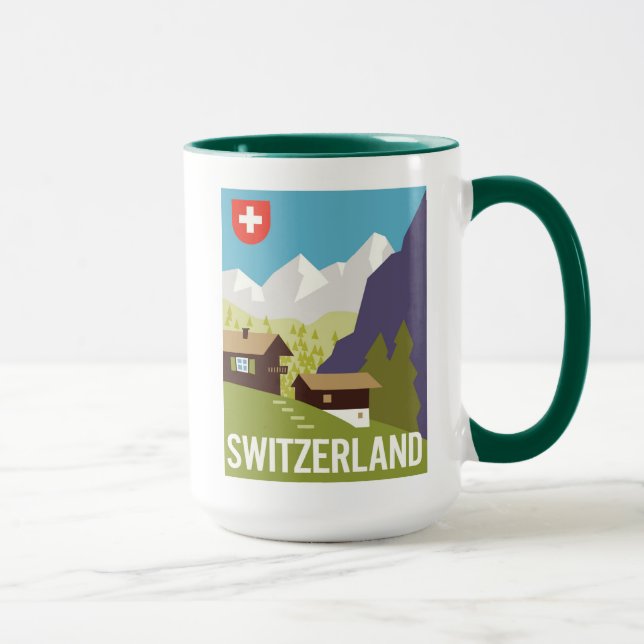Mug Une affiche de voyage de la Suisse (Droite)