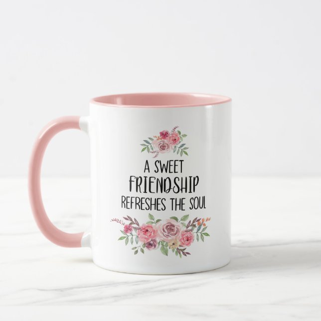 Mug Une Amitié Douce Rafraîchit L'Âme (Gauche)
