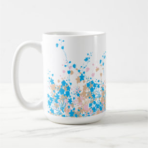 Mug Une charmante structure fleurie bleue et rose se