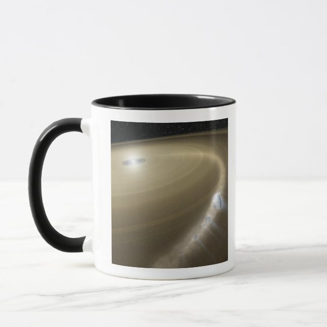 Mug Une comète déchirée vers des schreds autour d'une  (Gauche)