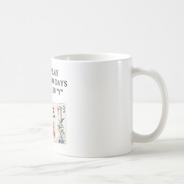 Mug une conception drôle de mahjong (Droite)