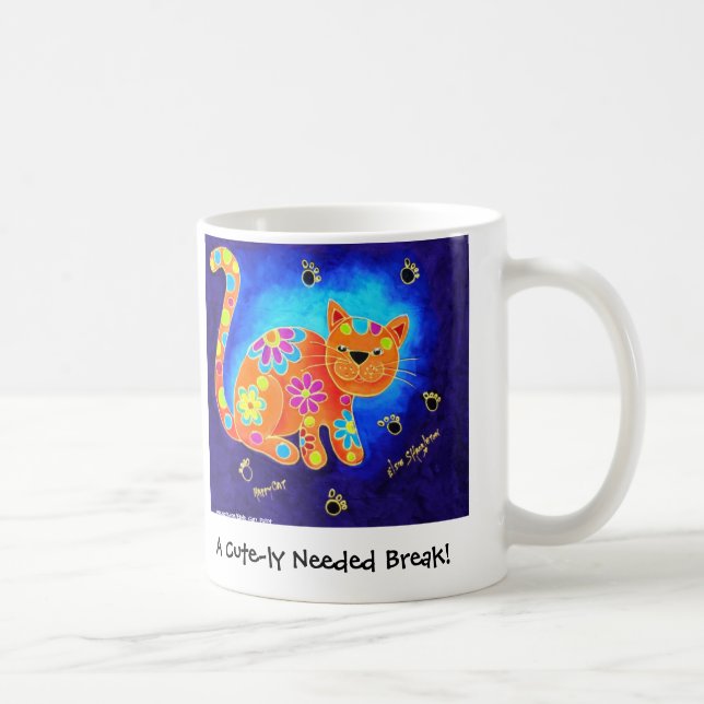 Mug Une coupure mignon nécessaire ! - Chat bleu (Droite)