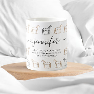Mug Une dame qui n'est jamais sortie du cheval