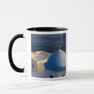 Mug Une église orthodoxe près de la mer, Oia Santorini
