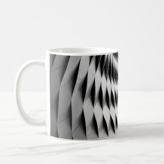 MUG UNE FAÇADE COURVÉE COUVERTE DE LATICEWORK BLANC (Gauche)