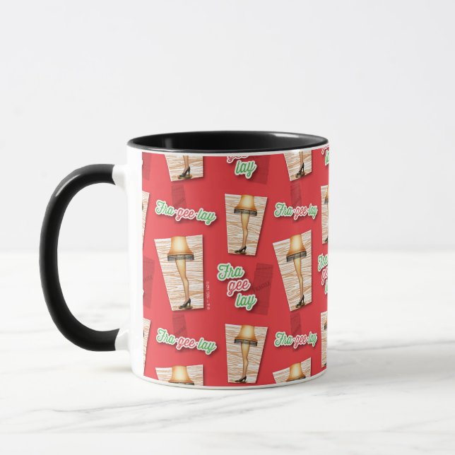 Mug Une histoire de Noël | Motif de lampes à lèvres (Gauche)