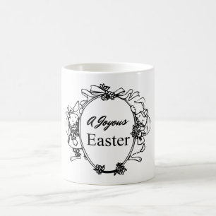 Mug Une Jolie Typographie de Bunnies Pâques De Pâques