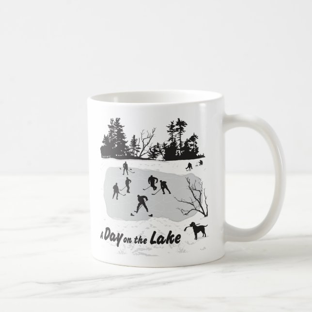 Mug Une journée de hockey sur étang de hockey sur le l (Droite)
