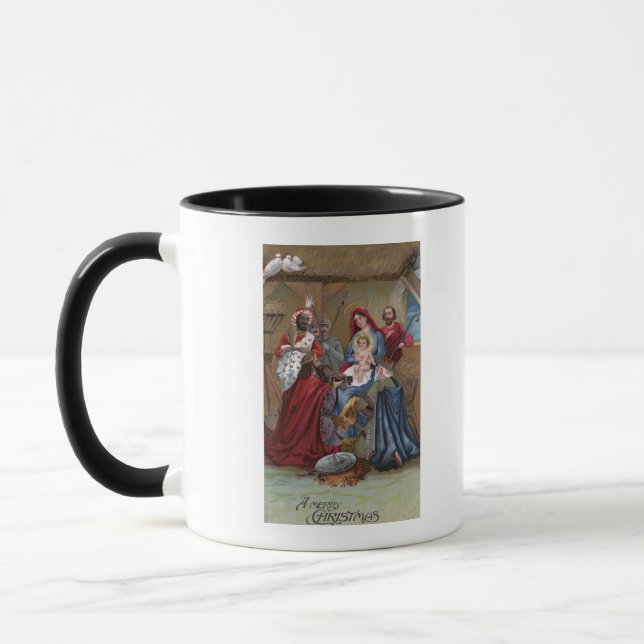 Mug Une joyeuse scène de NoëlNativité (Gauche)