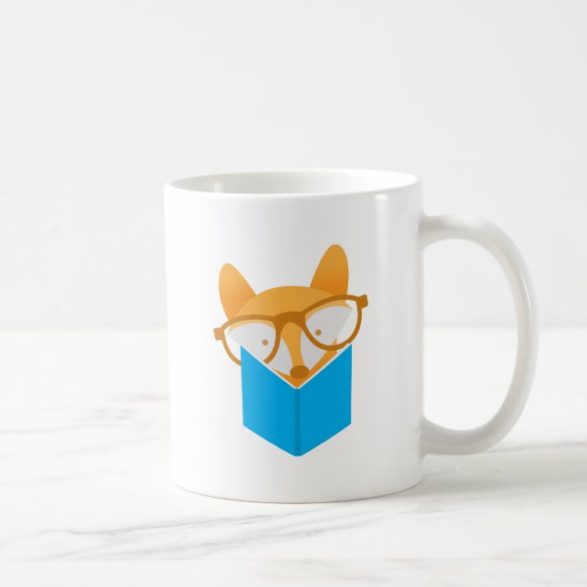 Mug une lecture mignonne de renard (Droite)